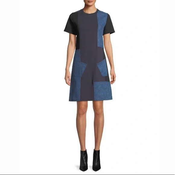 university blue jersey dress Z Supply Solace Denim Mini Dress Ocean Air Indigo
